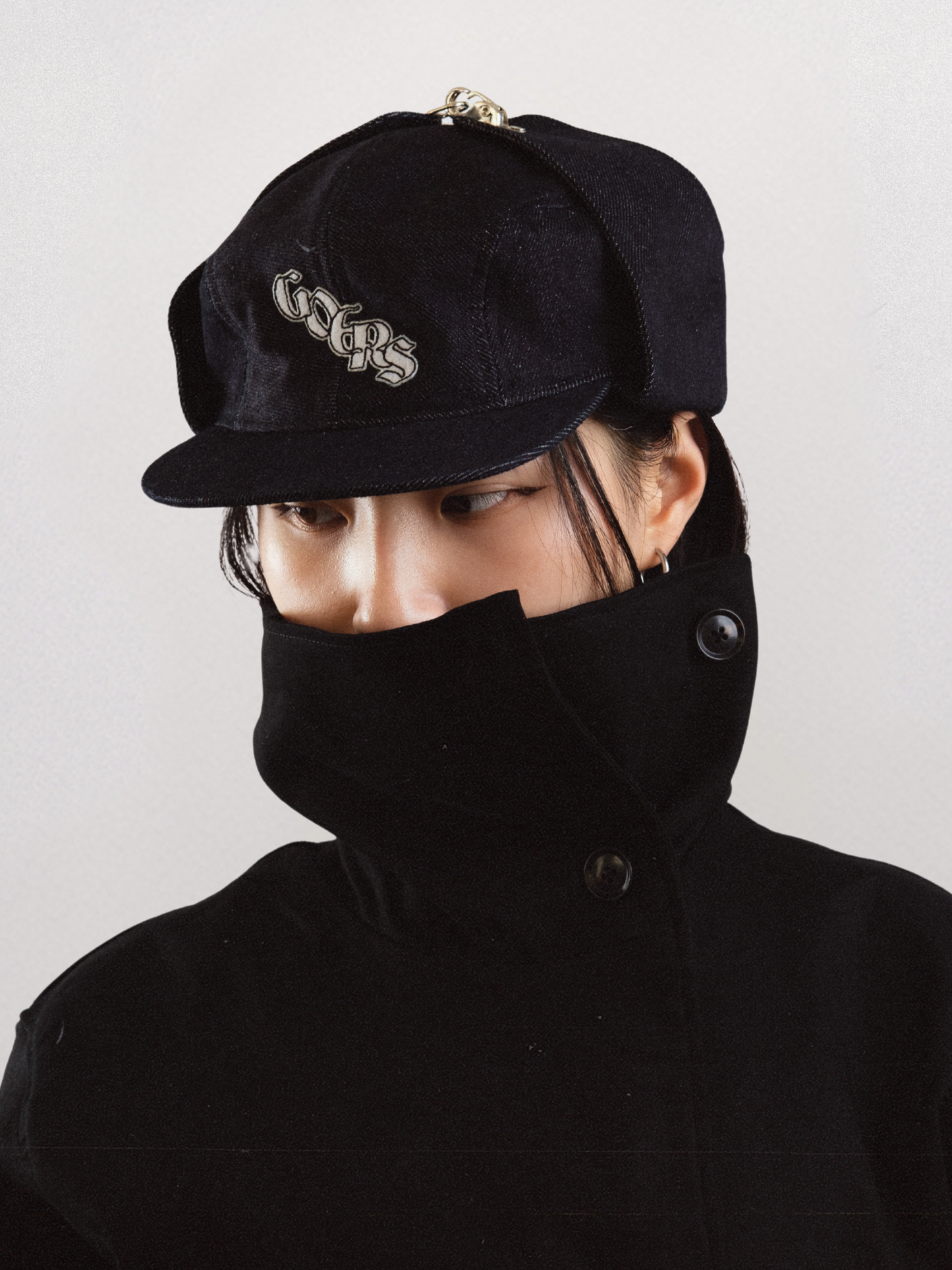 "Bennett" Denim Hat in Black
