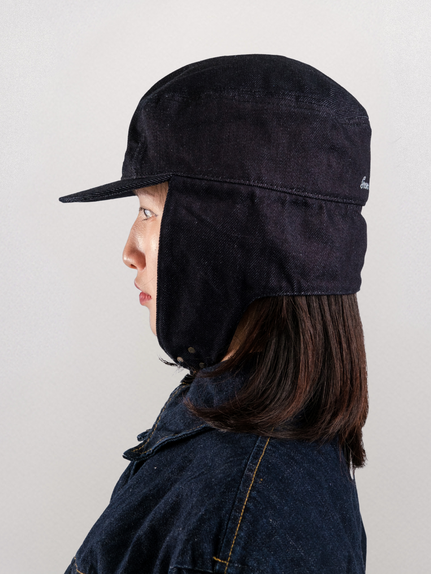 "Bennett" Denim Hat in Black
