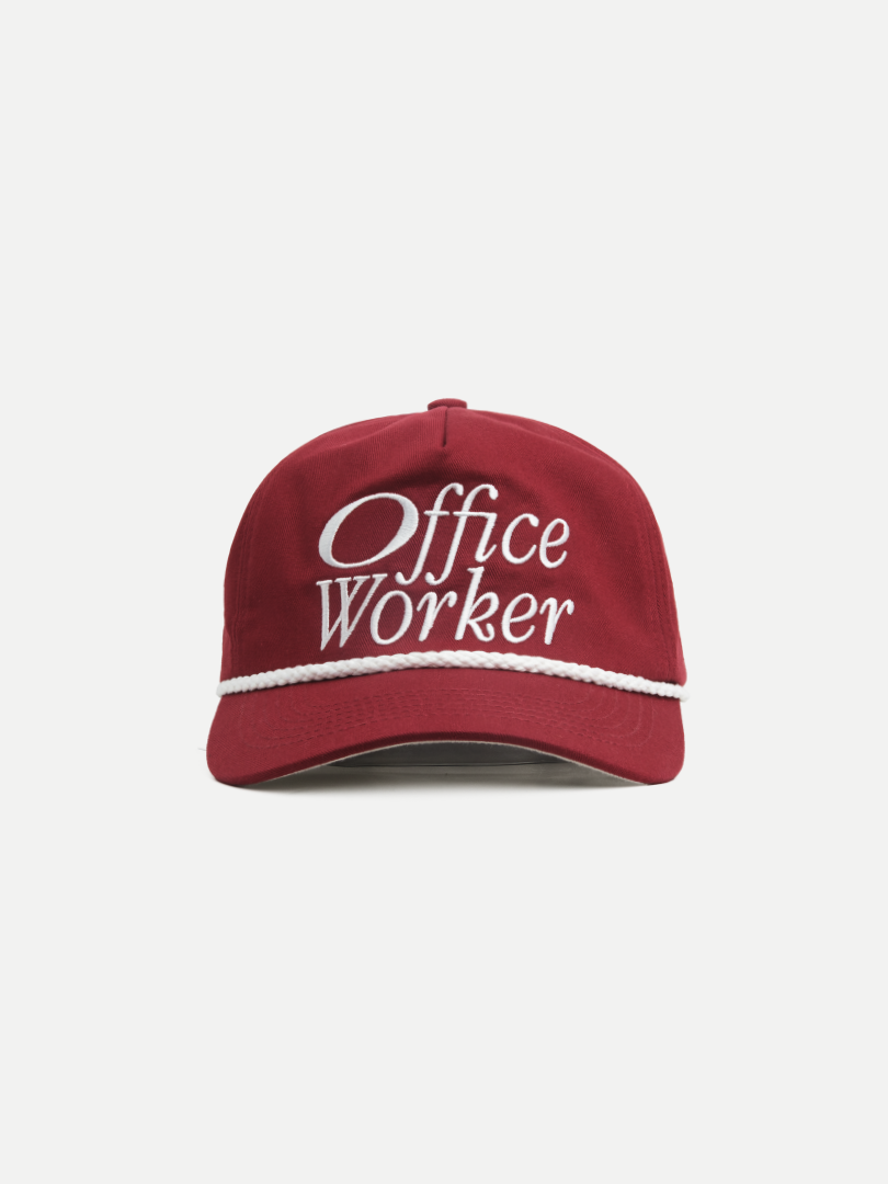 Office Worker Snapback in Dark Red