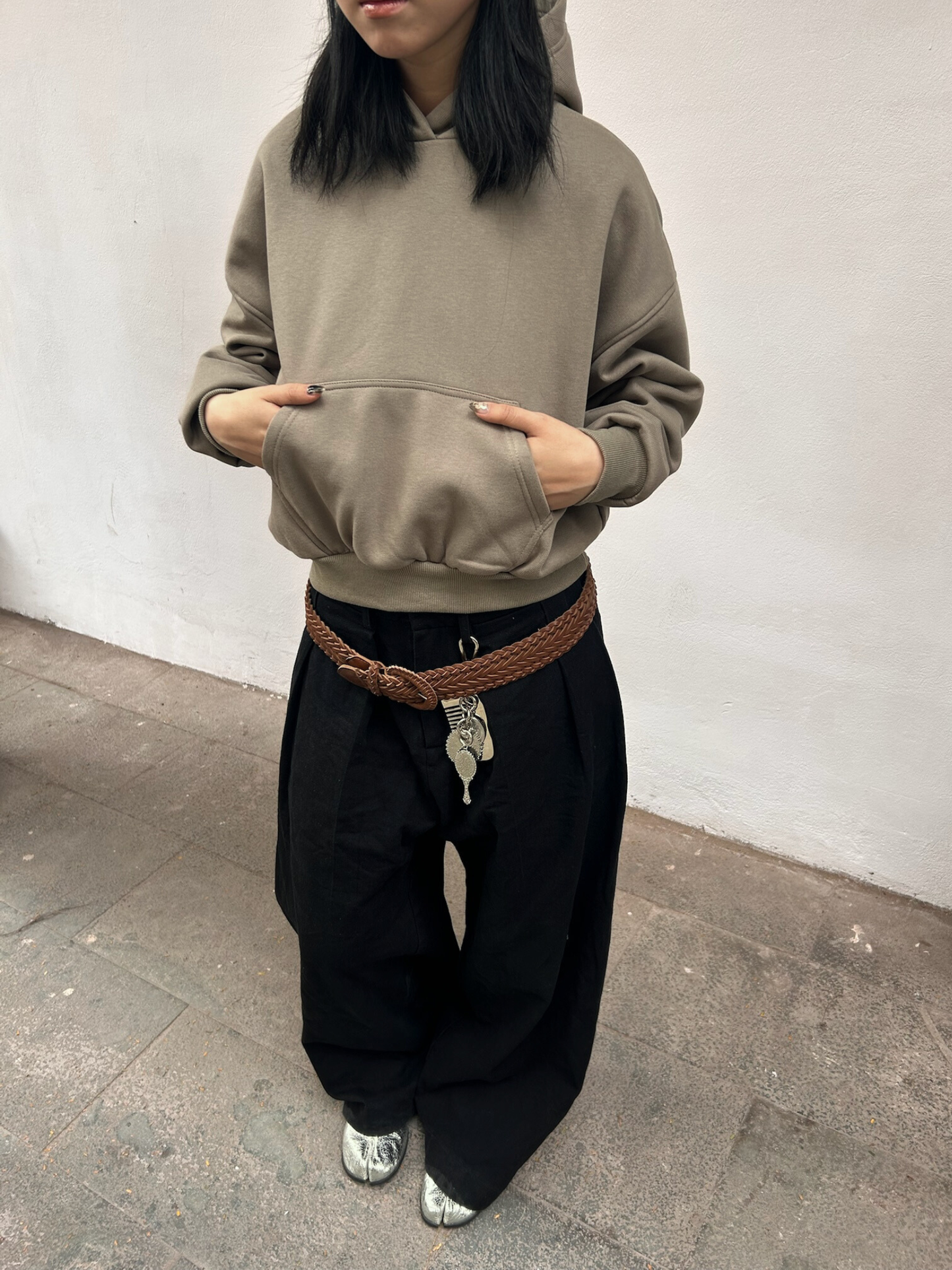 Capsule Boxy Hoodie in Muted Sage