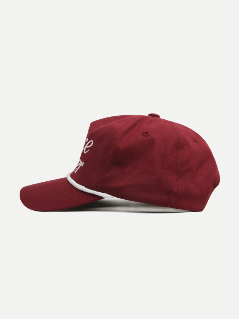 Office Worker Snapback in Dark Red