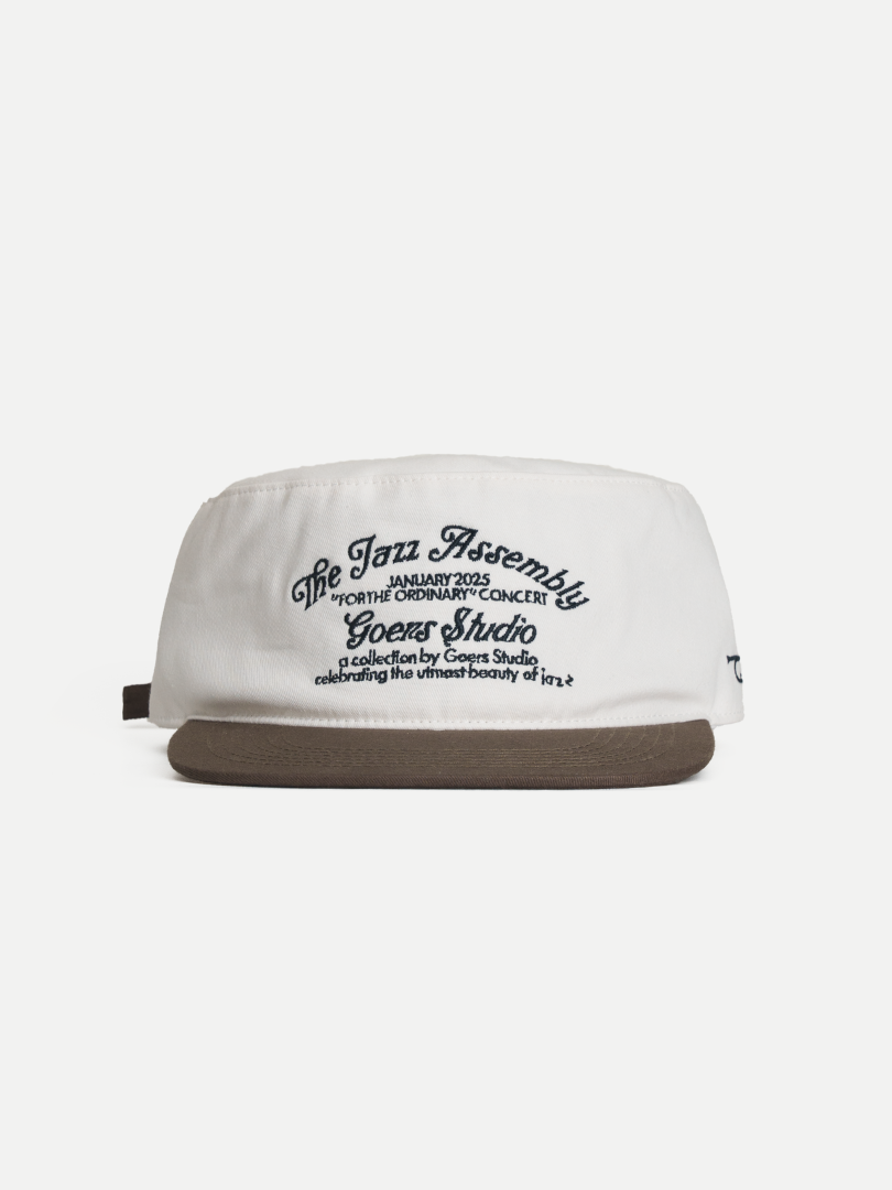 UNFORGETTABLE PAINTERS CAP OFF-WHITE & BROWN