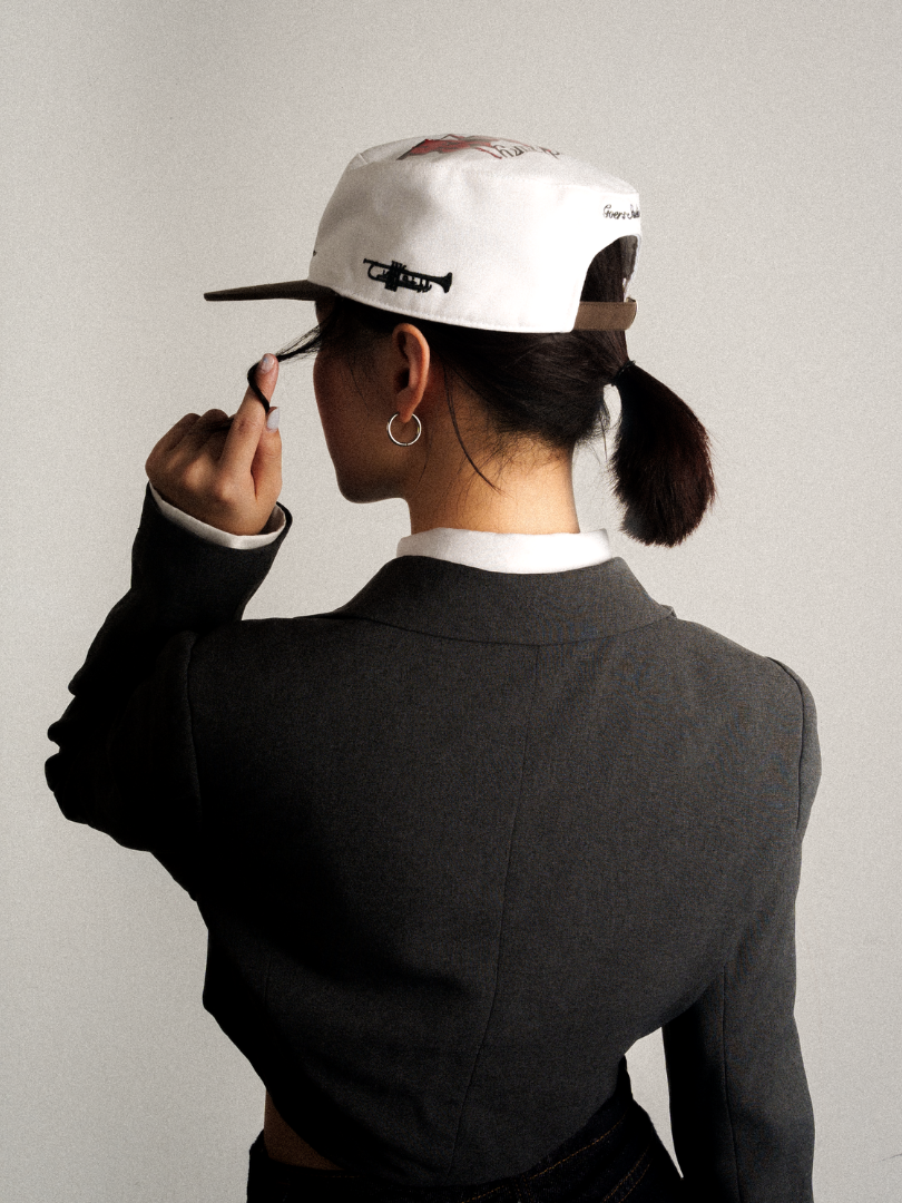 UNFORGETTABLE PAINTERS CAP OFF-WHITE & BROWN