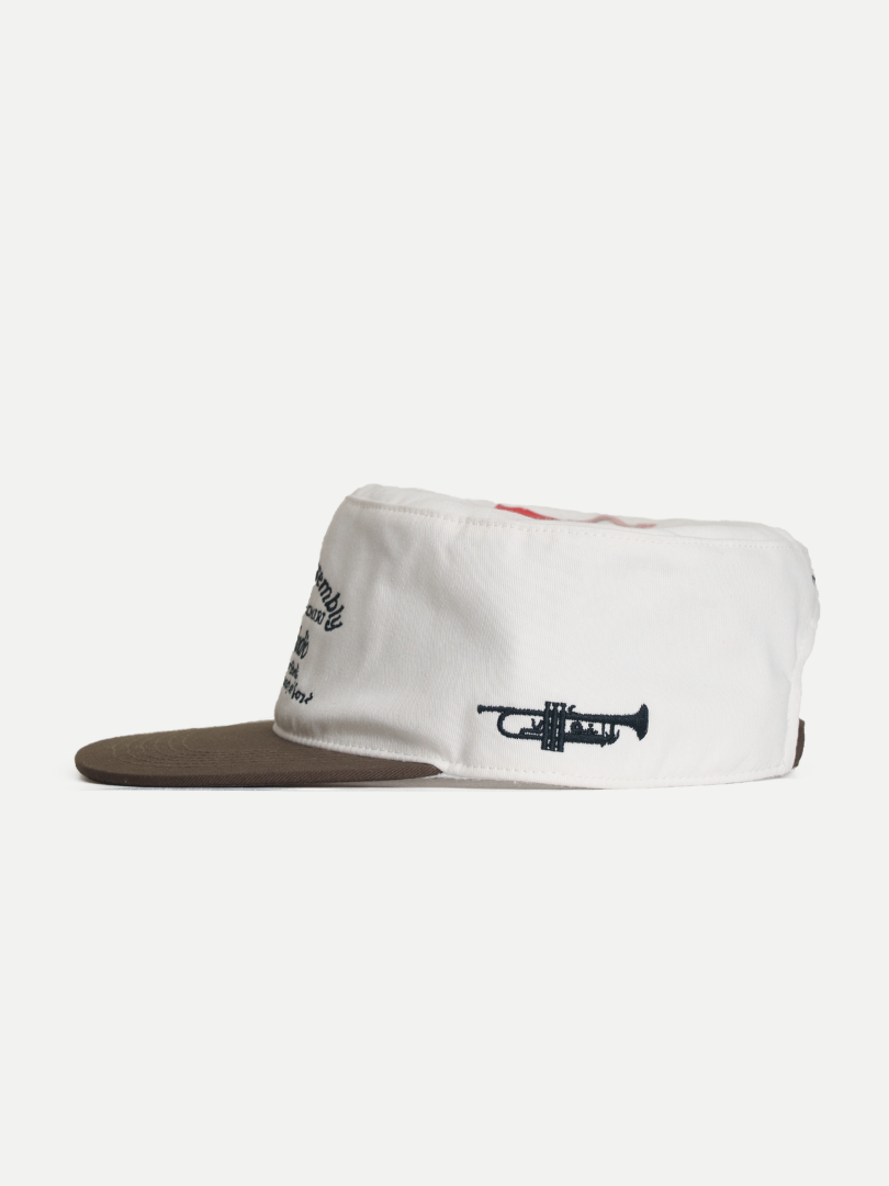 UNFORGETTABLE PAINTERS CAP OFF-WHITE & BROWN