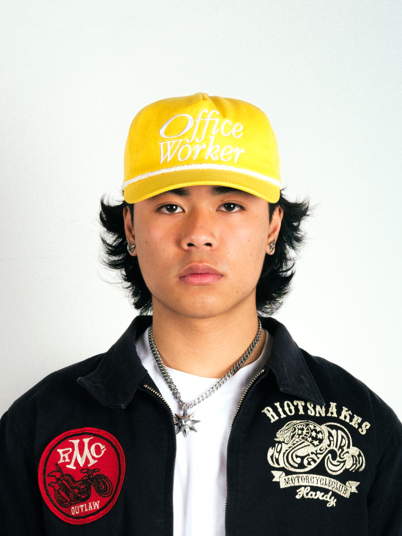 BRIGHT YELLOW OFFICE WORKER CAP