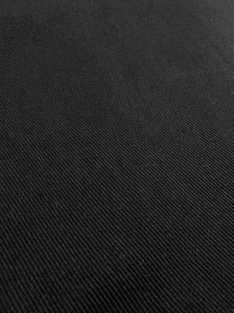 Denim Double Pleated Trousers in Black