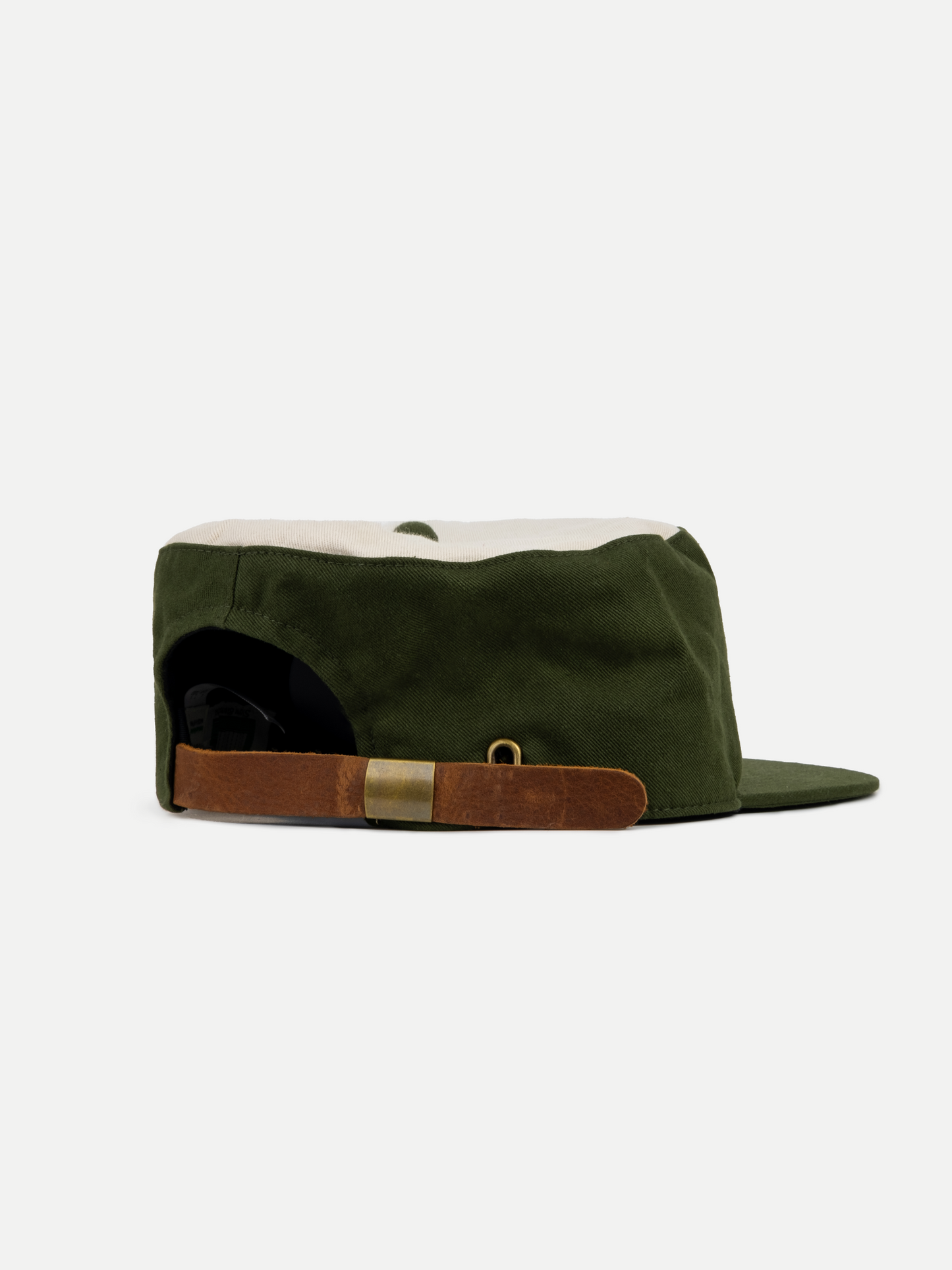 Signature Pillbox Cap in Moss & Beige