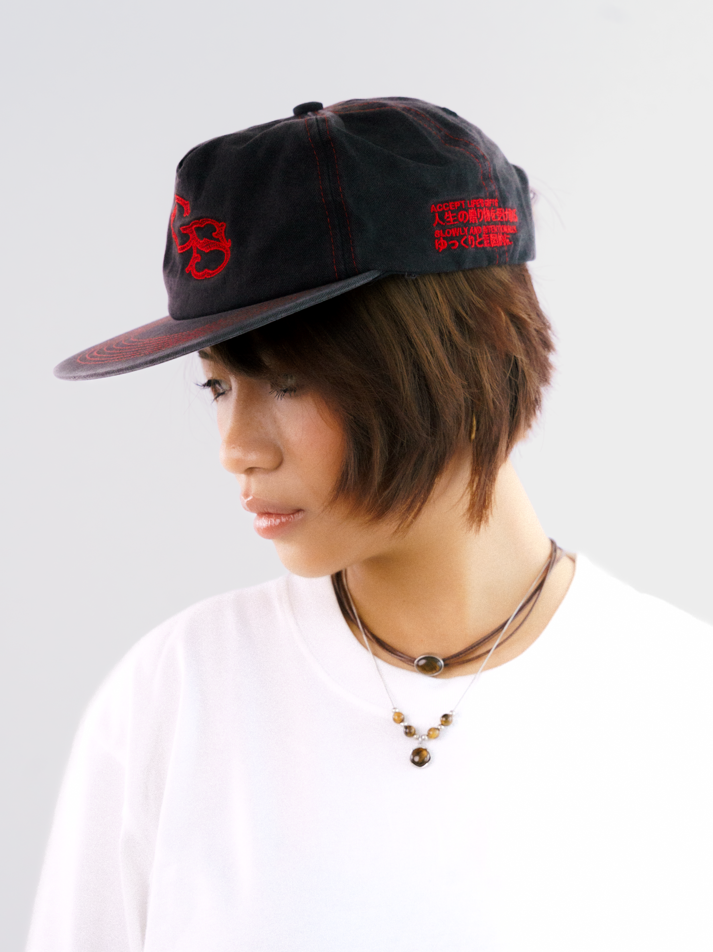 Signature Cap in Washed Black