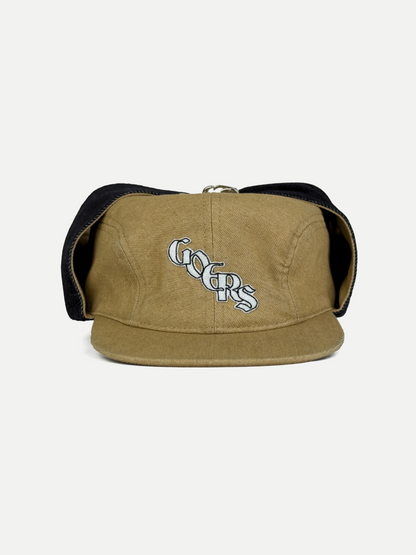 Bennett Denim Hat in Beige & Black