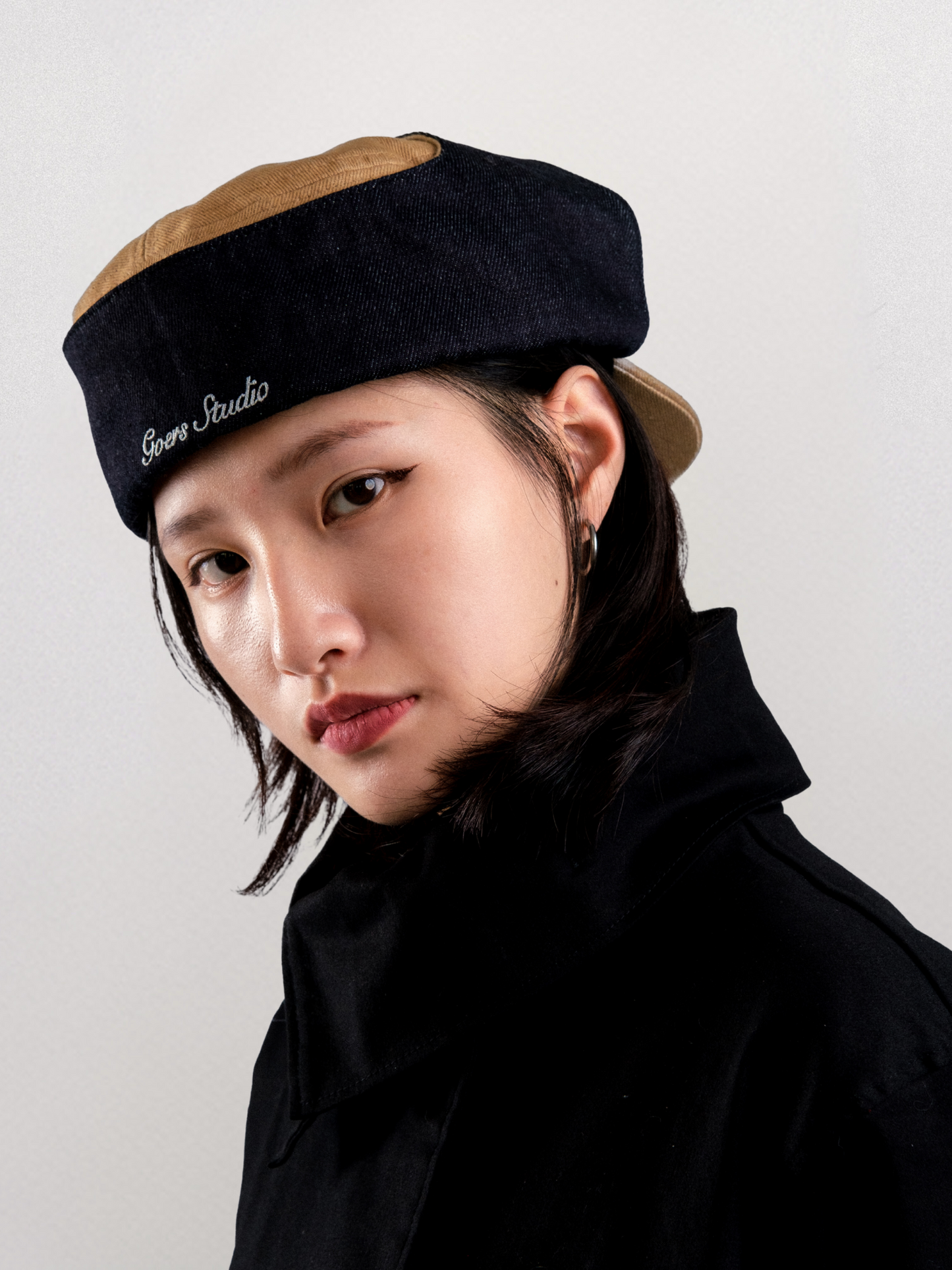 "Bennett" Denim Hat in Brown Beige