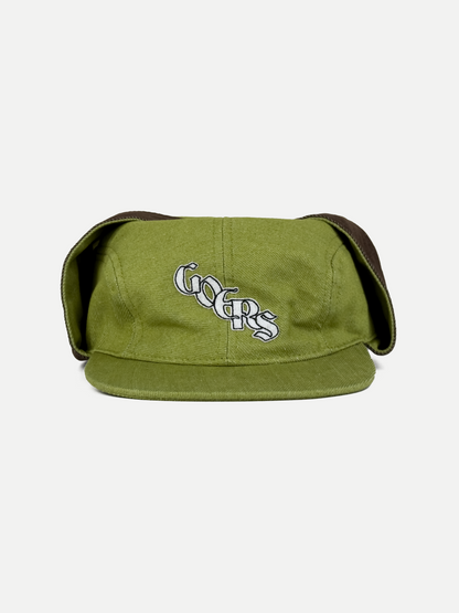 Bennett Denim Hat in Moss Green & Brown