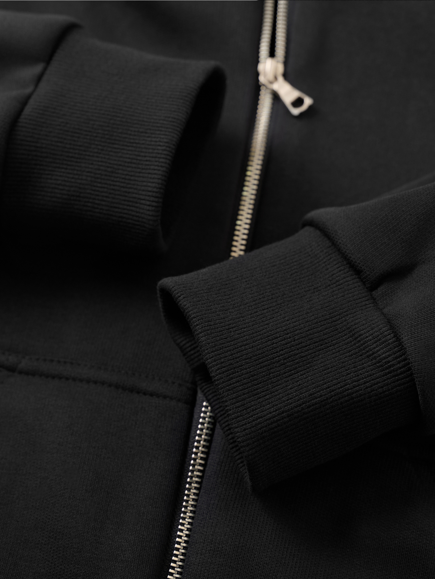 Capsule Double-Zipped Hoodie in Black