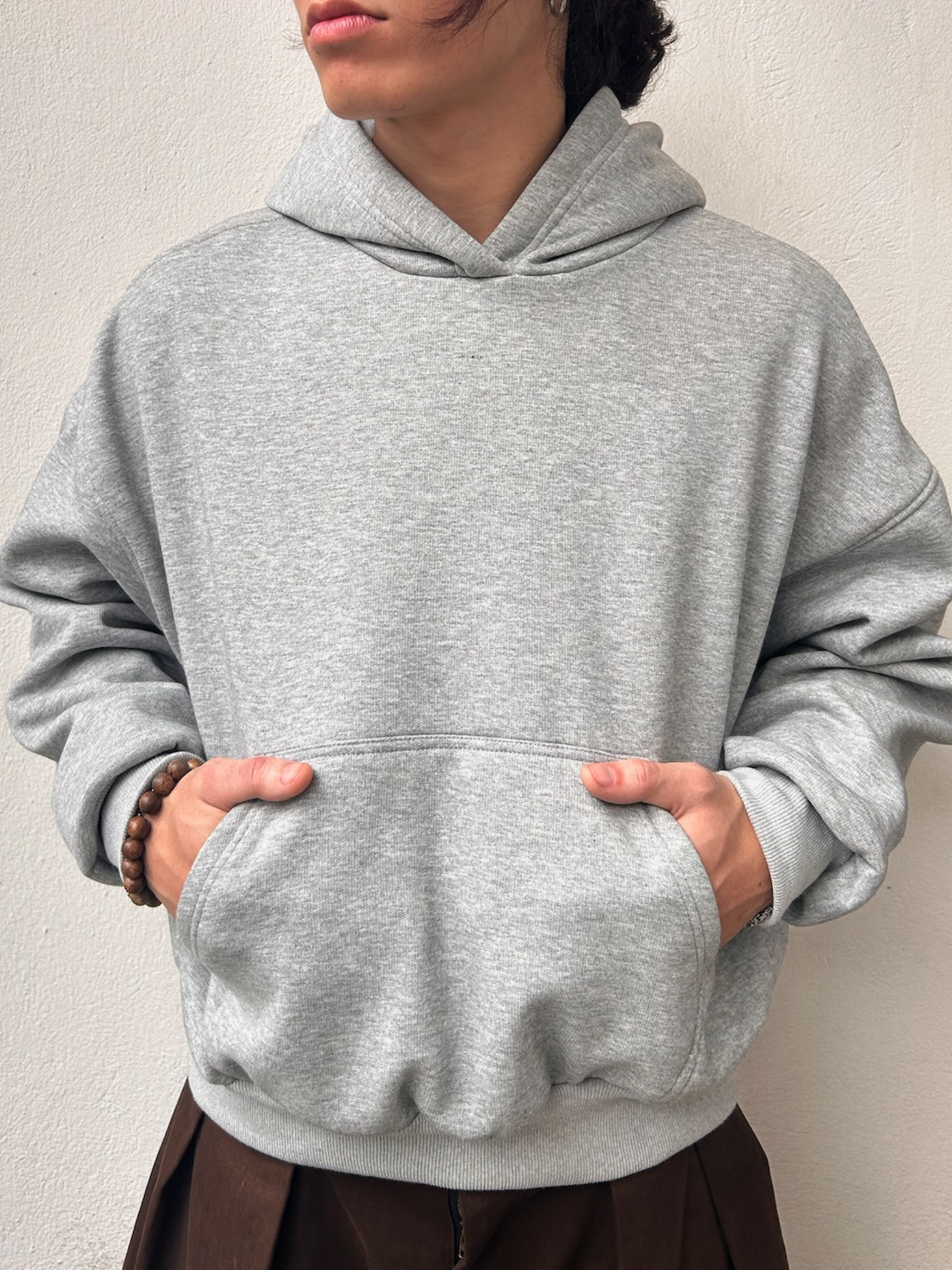 Capsule Boxy Hoodie in Heather Gray