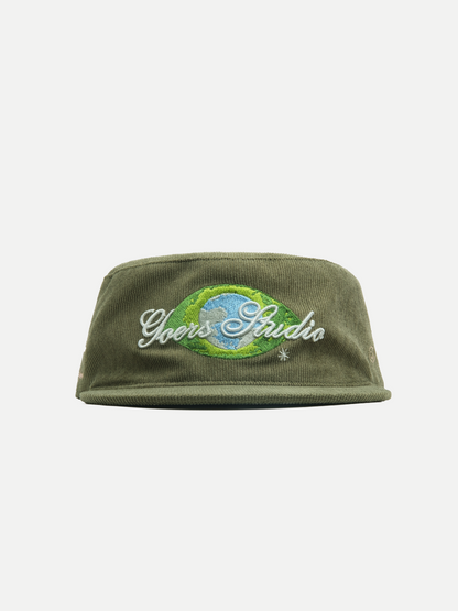 Nudy Eyes Painters Cap in Olive Green