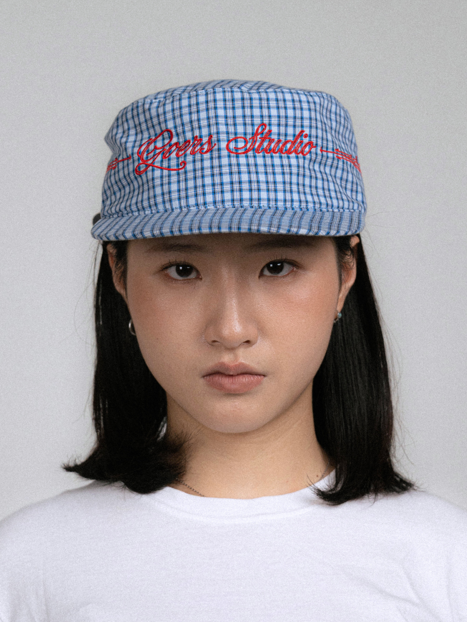 Plaid Pillbox Cap in Blue – Goers Studio Plaid Pillbox Cap in Blue – Goers Studio