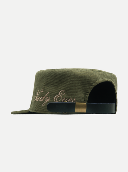 Nudy Eyes Painters Cap in Olive Green