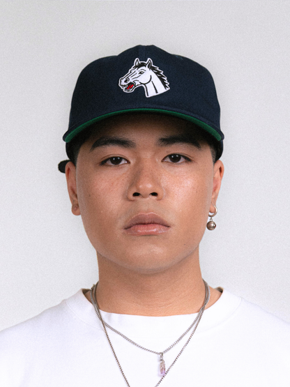 Horse Snapback in Navy