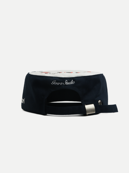 Unforgettable Painters Cap in White & Navy