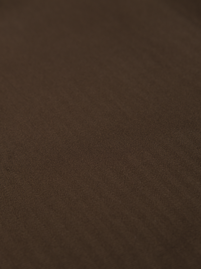 Double Pleated Trousers in Coffee Brown