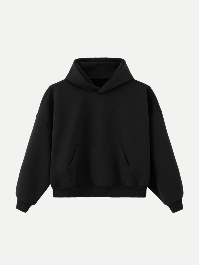 Capsule Boxy Hoodie in Black