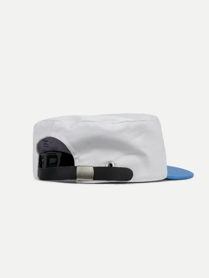 Signature Pillbox Cap in Blue & White