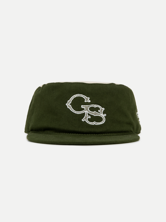 SIGNATURE PILLBOX CAP MOSS & BEIGE
