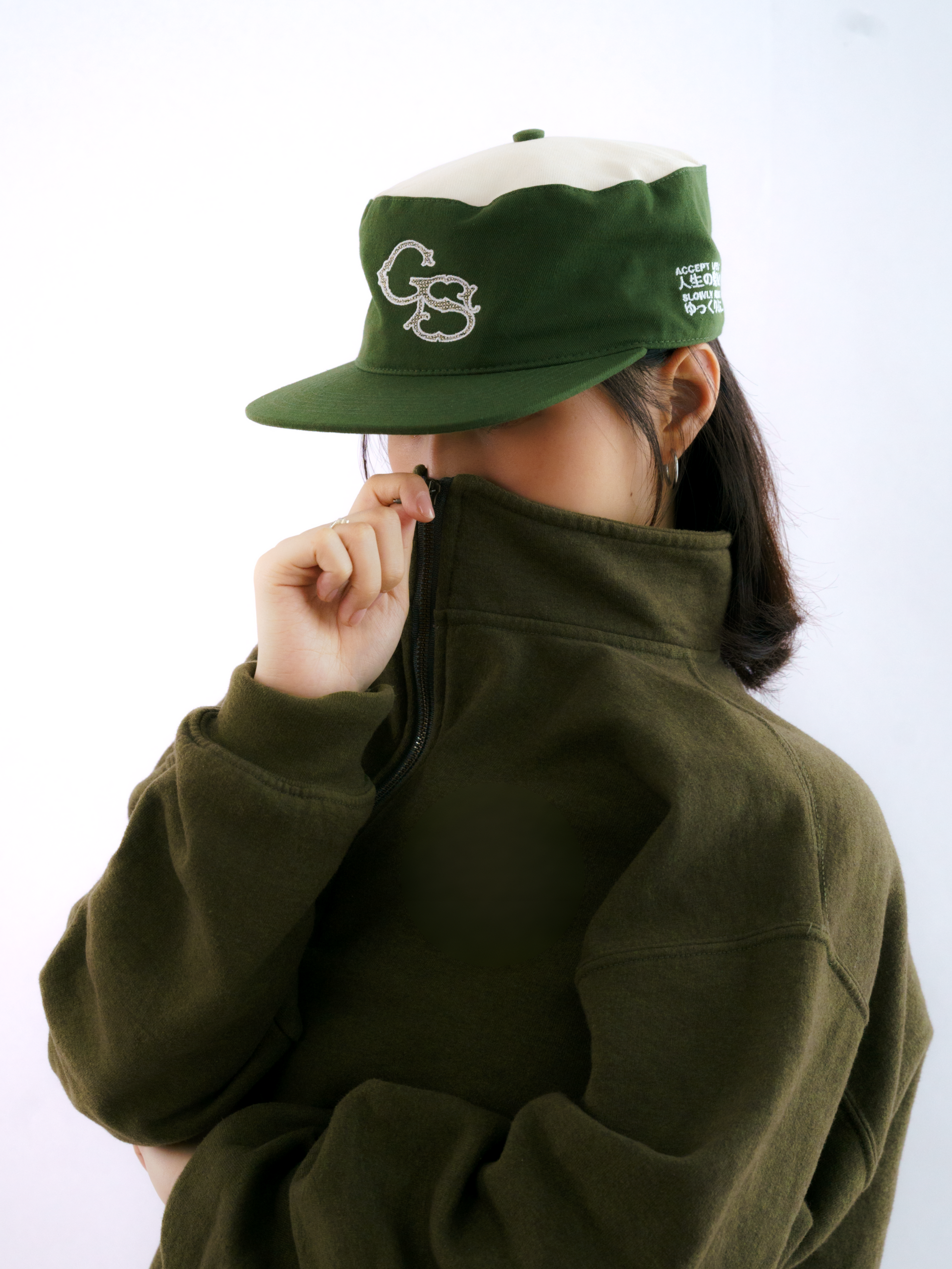Goers Studio pillboxキャップ Signature Pillbox Cap in Moss & Beige – Goers Studio