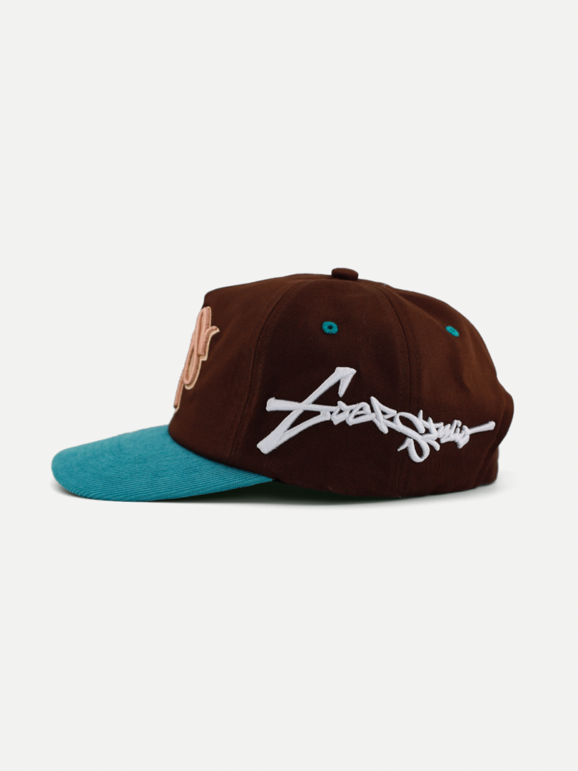 Graffiti Cap in Brown