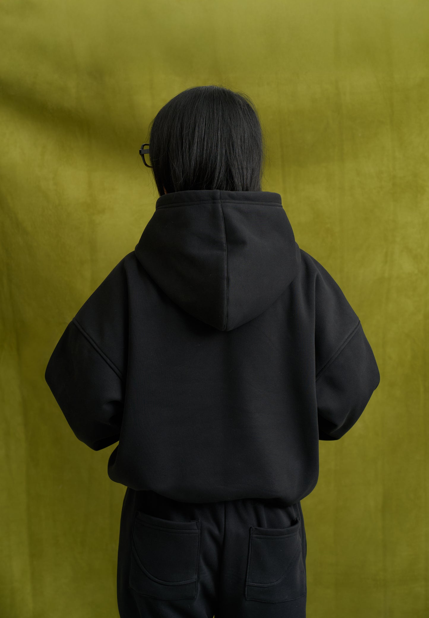 Capsule Boxy Hoodie in Black