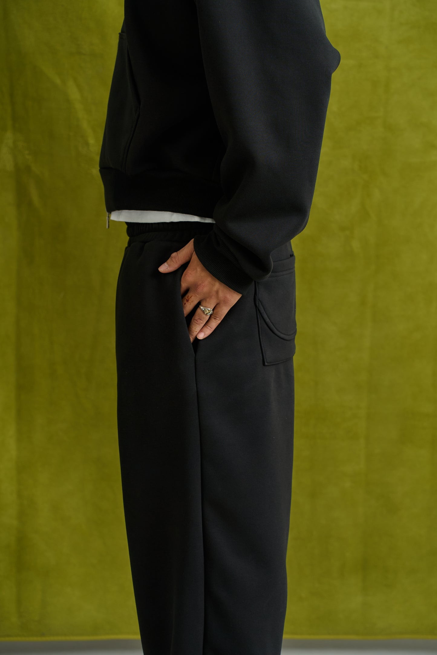 Capsule Wide Leg Sweatpants in Black